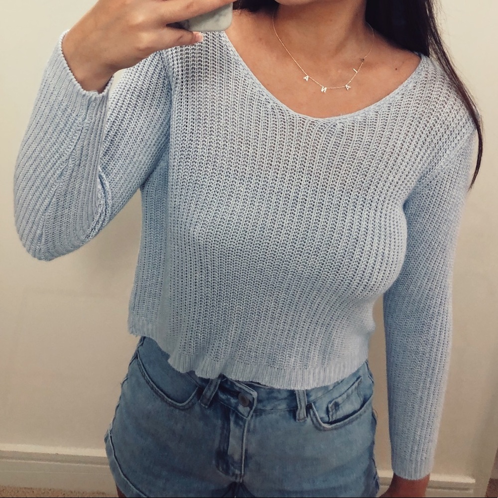 Brandy Melville Lilac Cropped Sweater